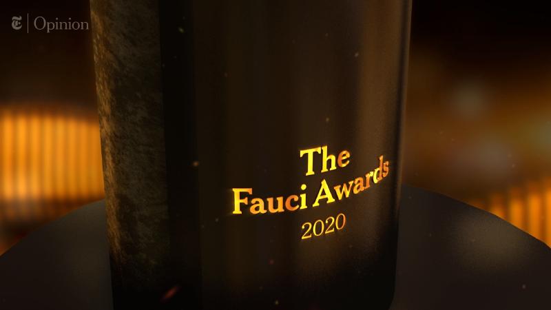 A screenshot from The Fauci Awards!
