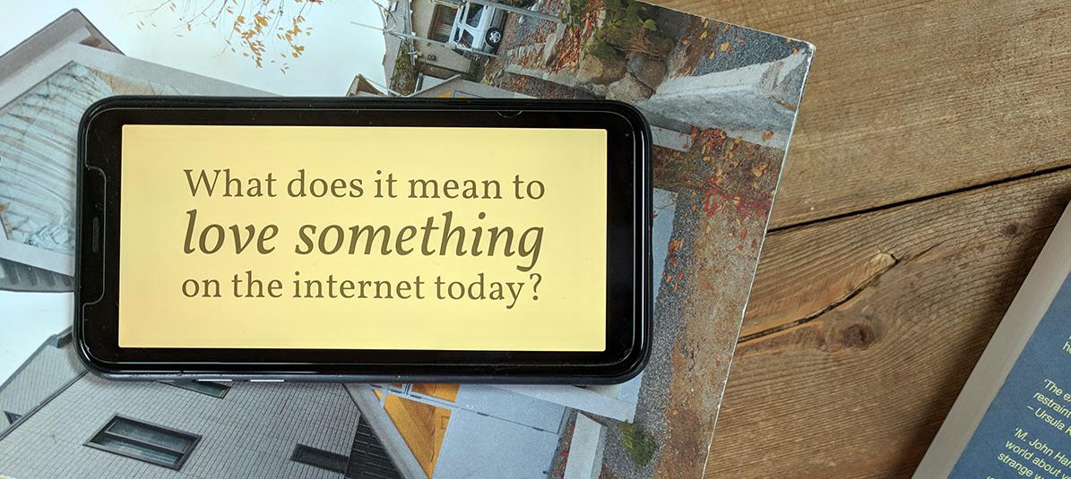 A photo of &ldquo;Fish&rdquo; by Robin Sloan on a phone screen © Robin Sloan