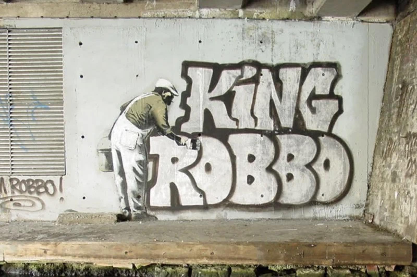 Street art by King Robbo on the Regent&rsquo;s Canal, London