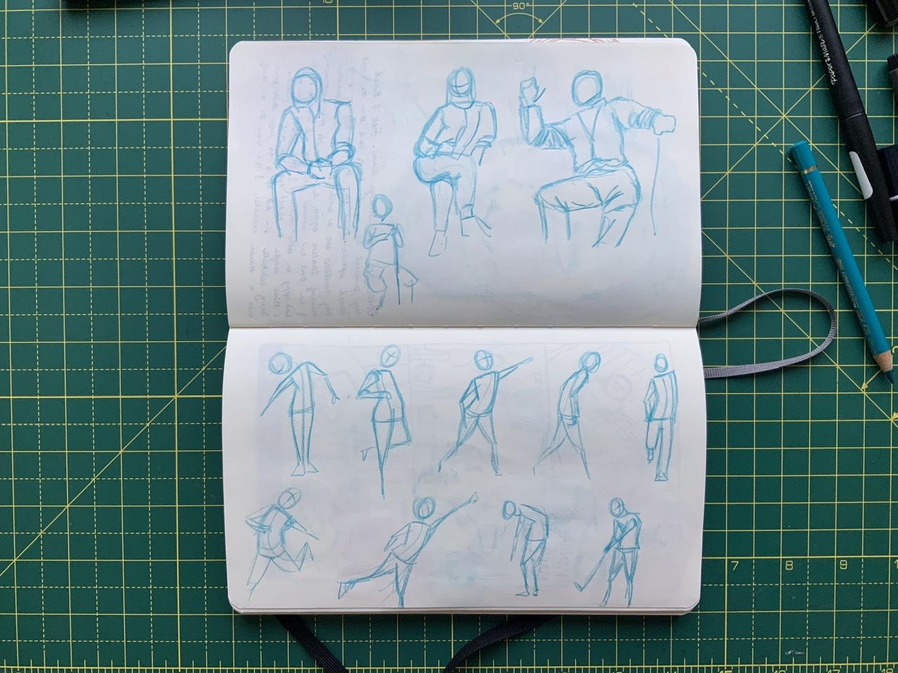 A page from Adam Westbrook&rsquo;s sketchbook