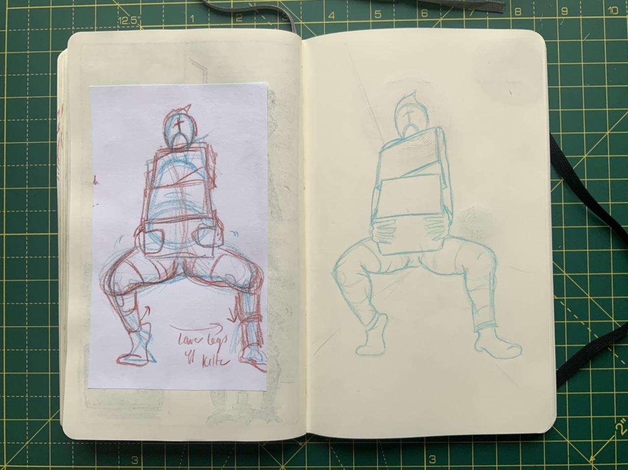 A page from Adam Westbrook&rsquo;s sketchbook