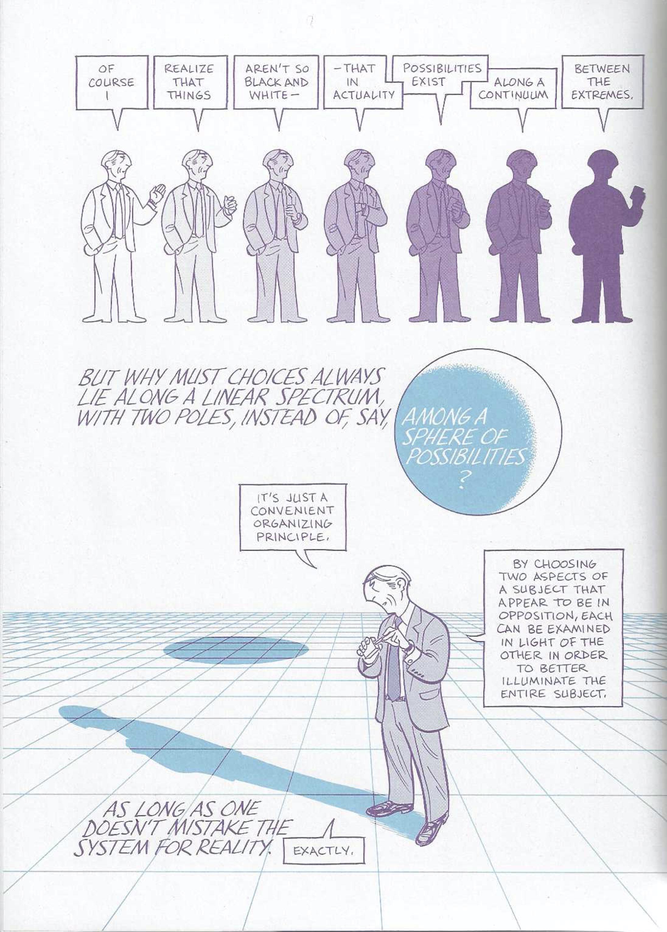 A page from <em>Asterios Polyp</em> by David Mazzucchelli