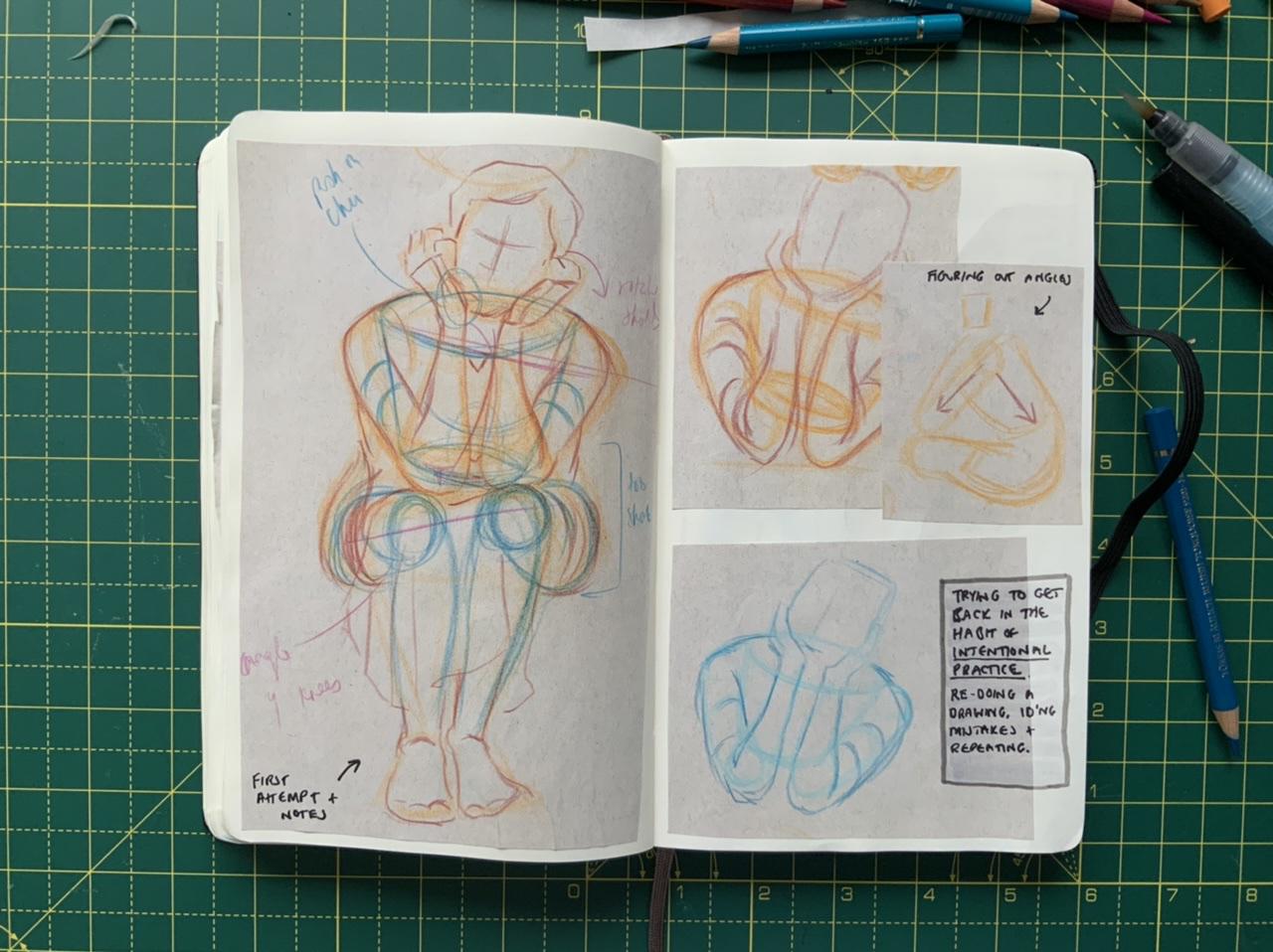 A page from Adam Westbrook&rsquo;s sketchbook