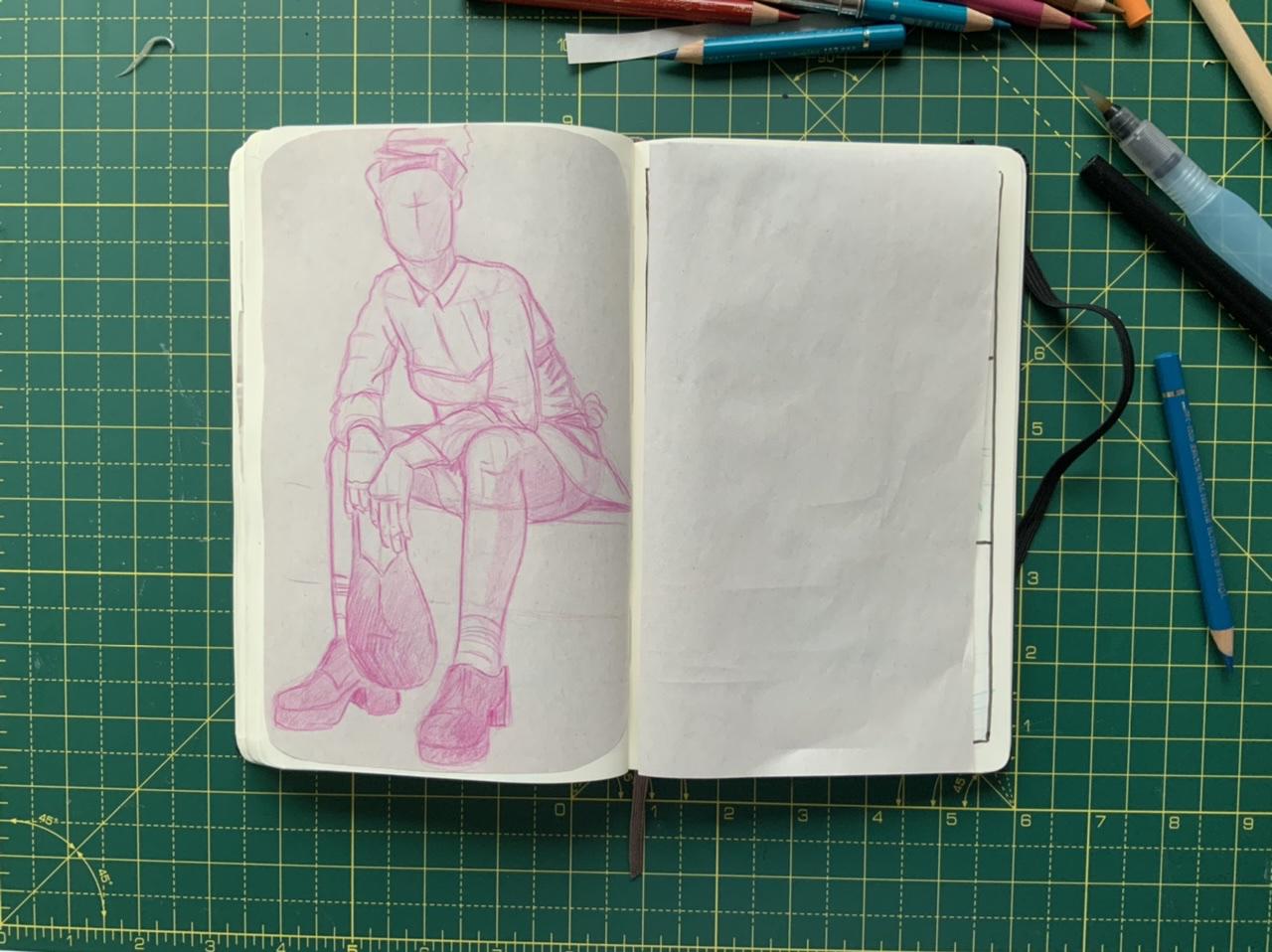 A page from Adam Westbrook&rsquo;s sketchbook