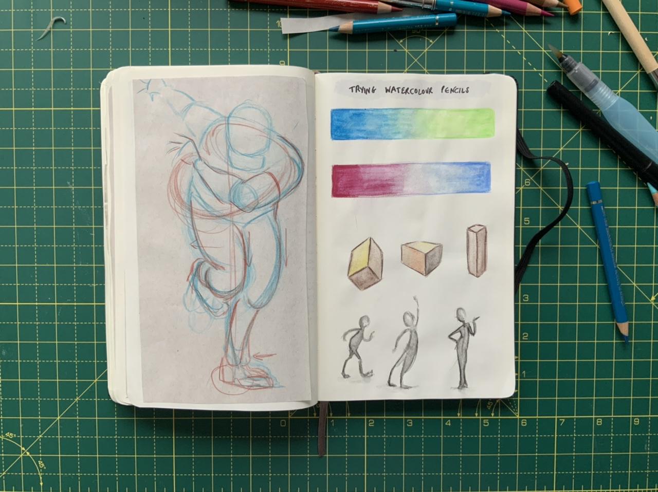 A page from Adam Westbrook&rsquo;s sketchbook