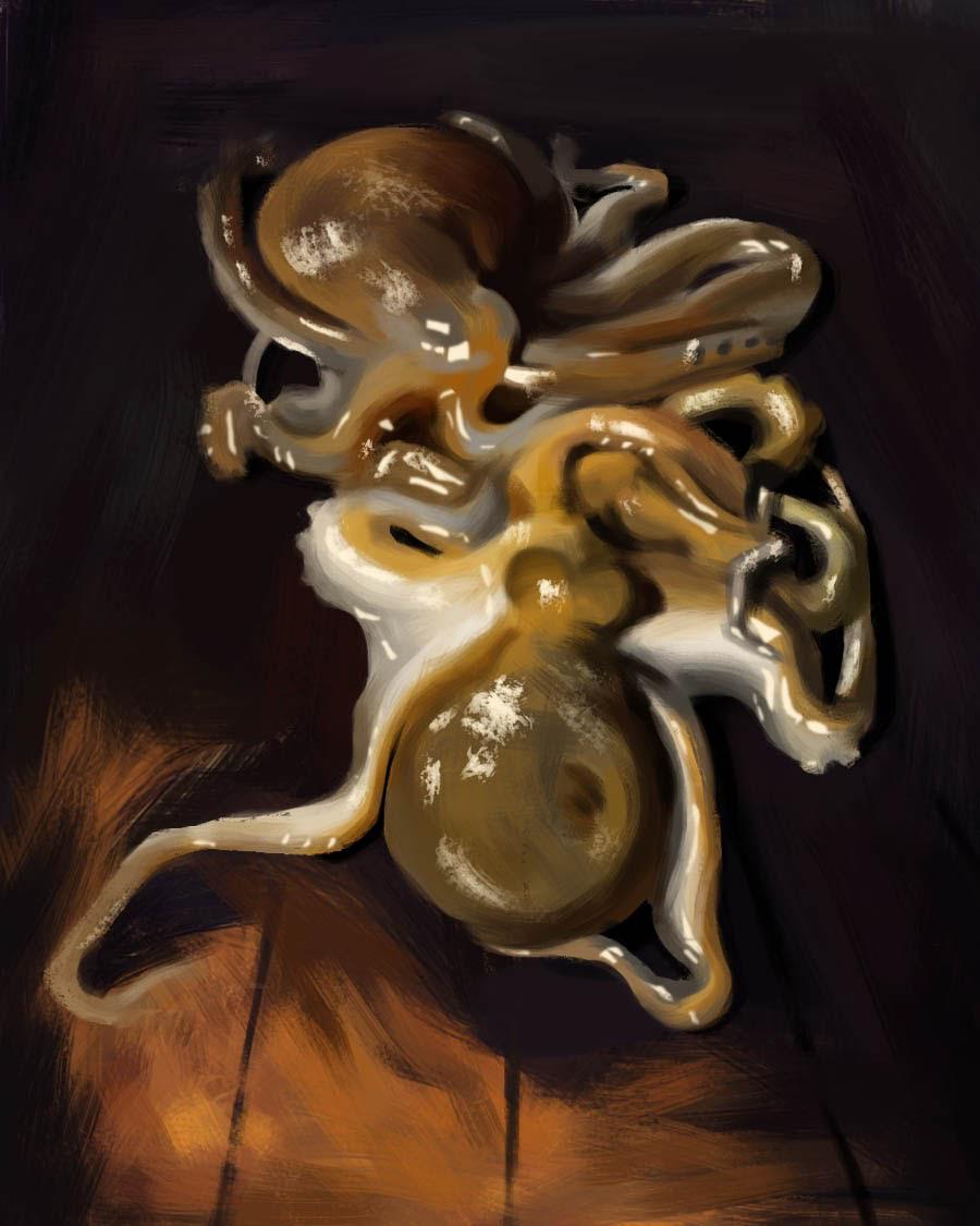 A digital painting of an Octopus by Ramya Hegde