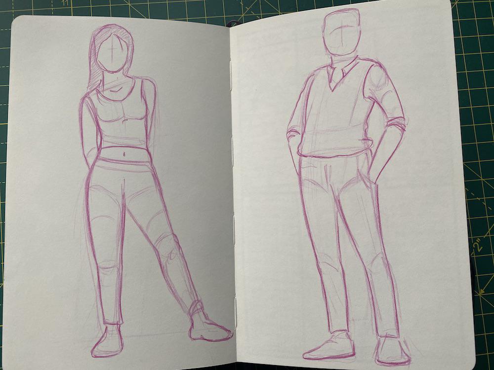 Figure sketches by Adam Westbrook