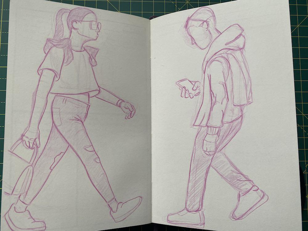 Figure sketches by Adam Westbrook