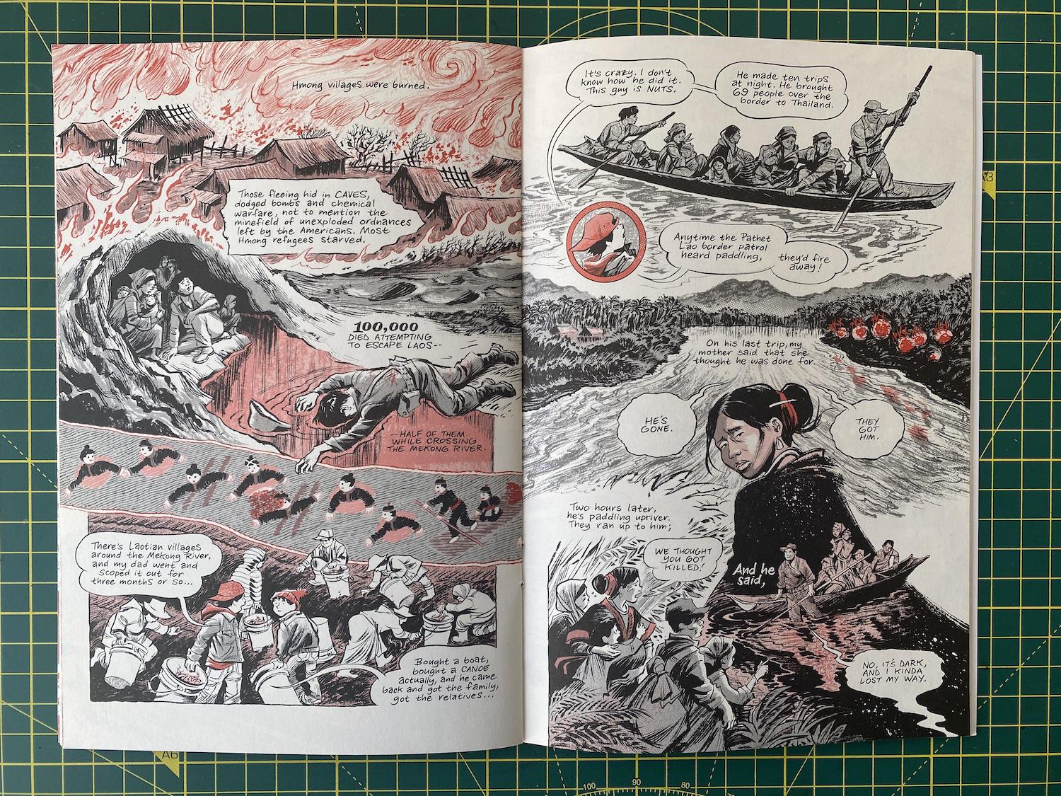 A spread from Ginseng Roots by Craig Thompson
