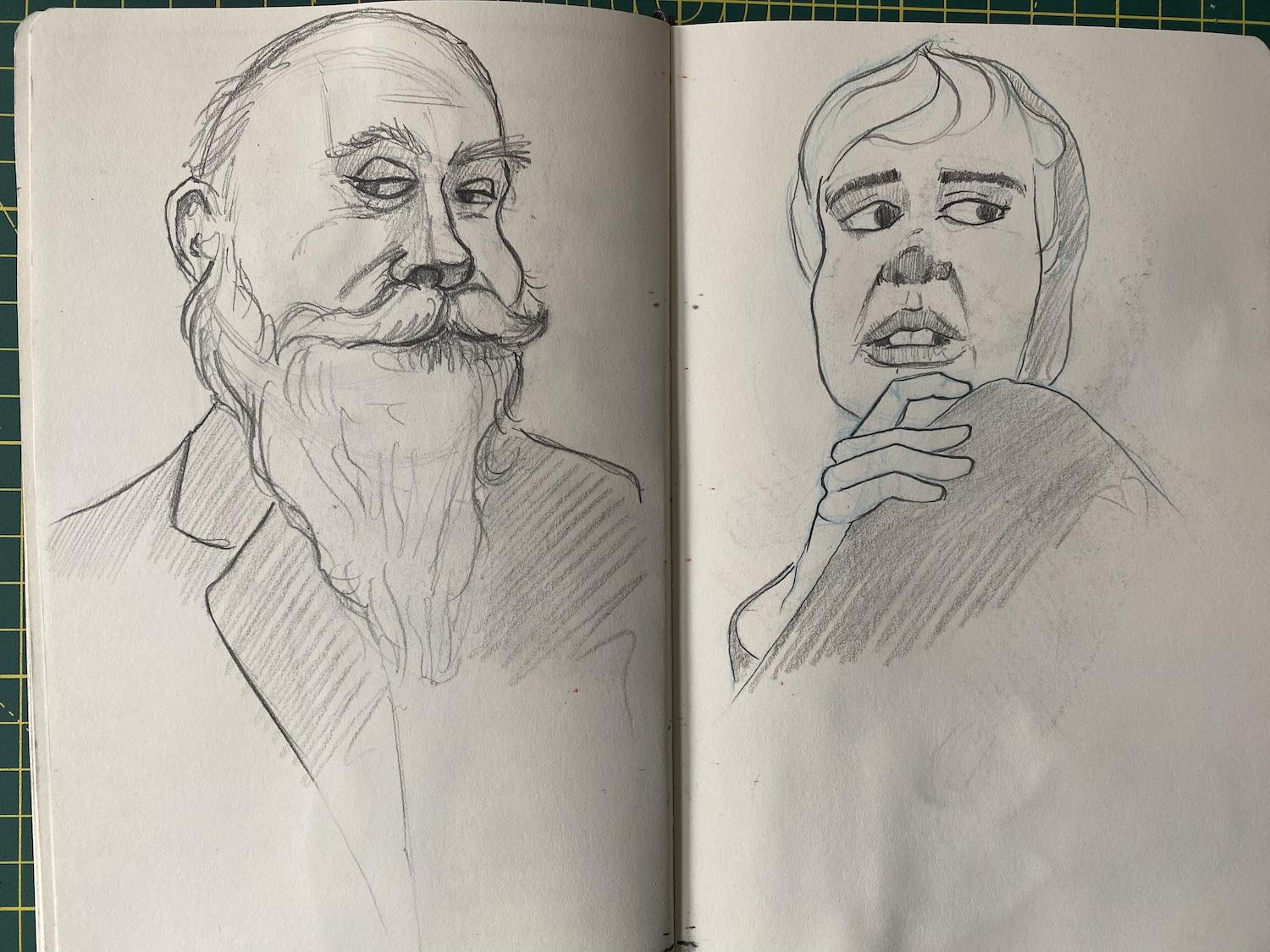 A page from Adam&rsquo;s sketchbook