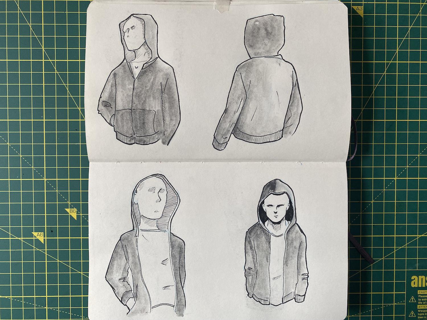 A page from Adam&rsquo;s sketchbook