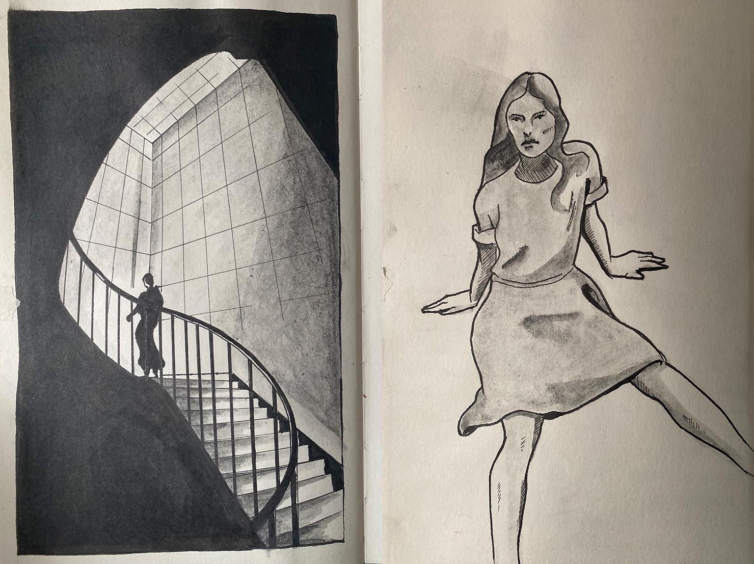 A page from Adam&rsquo;s sketchbook