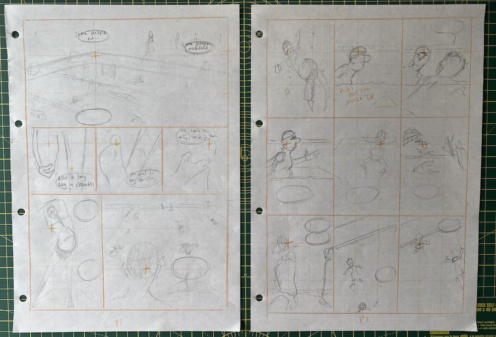 A clean page layout for a comic by Adam Westbrook