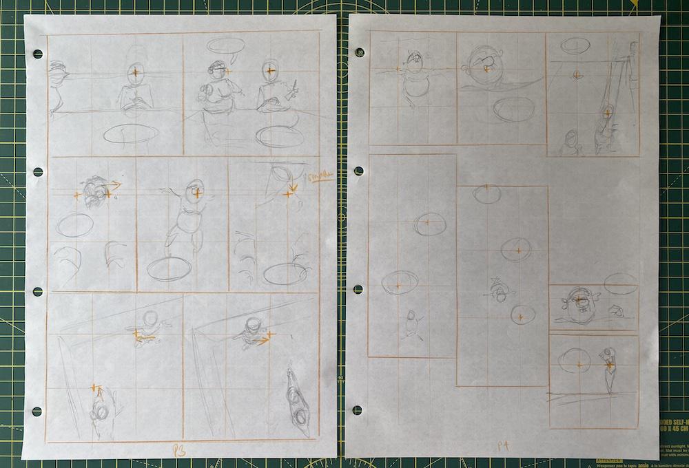 A clean page layout for a comic by Adam Westbrook