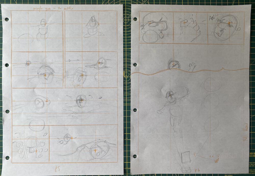 A clean page layout for a comic by Adam Westbrook