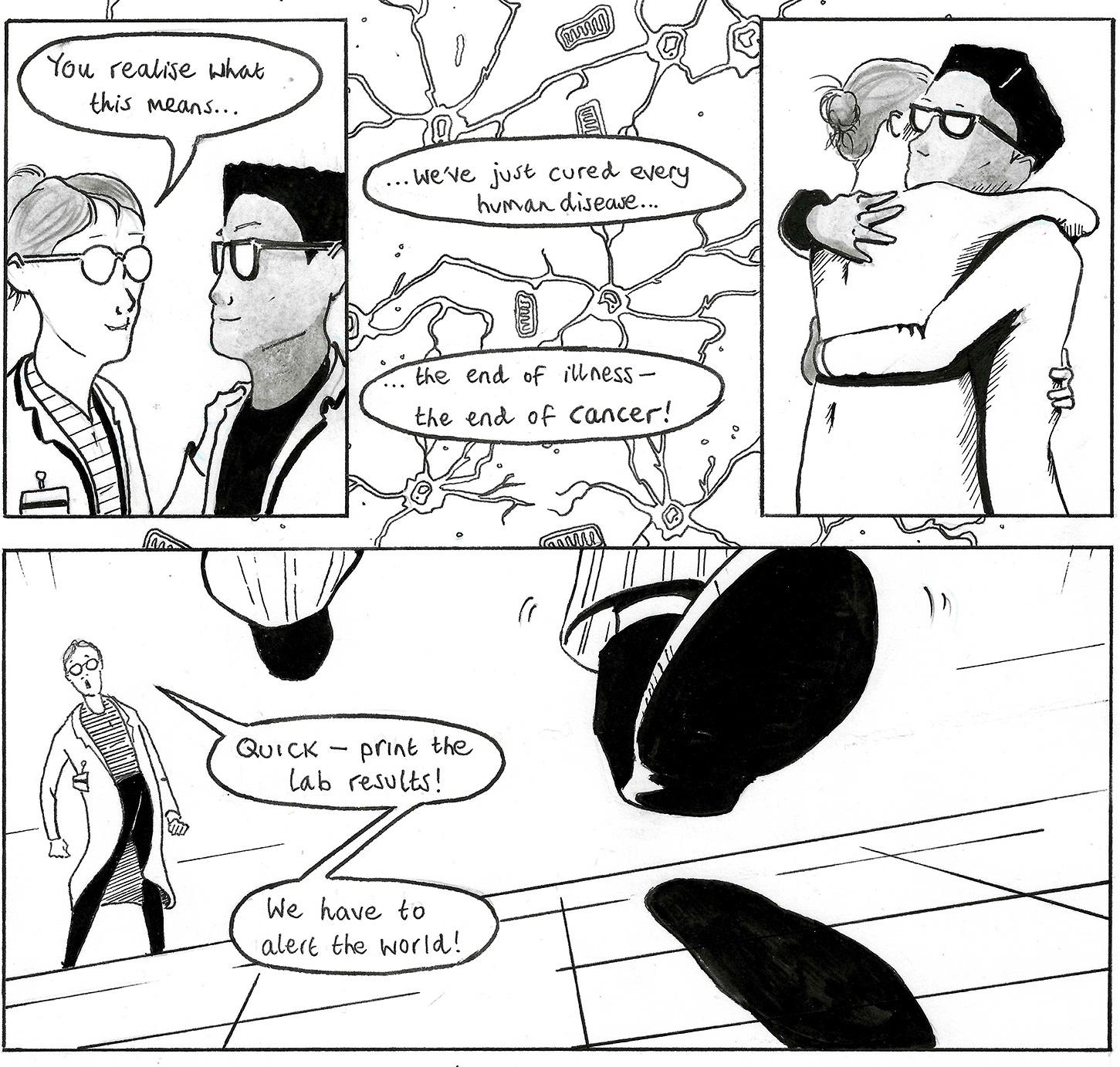 A few panels from &ldquo;Connection Error&rdquo;, by Adam Westbrook