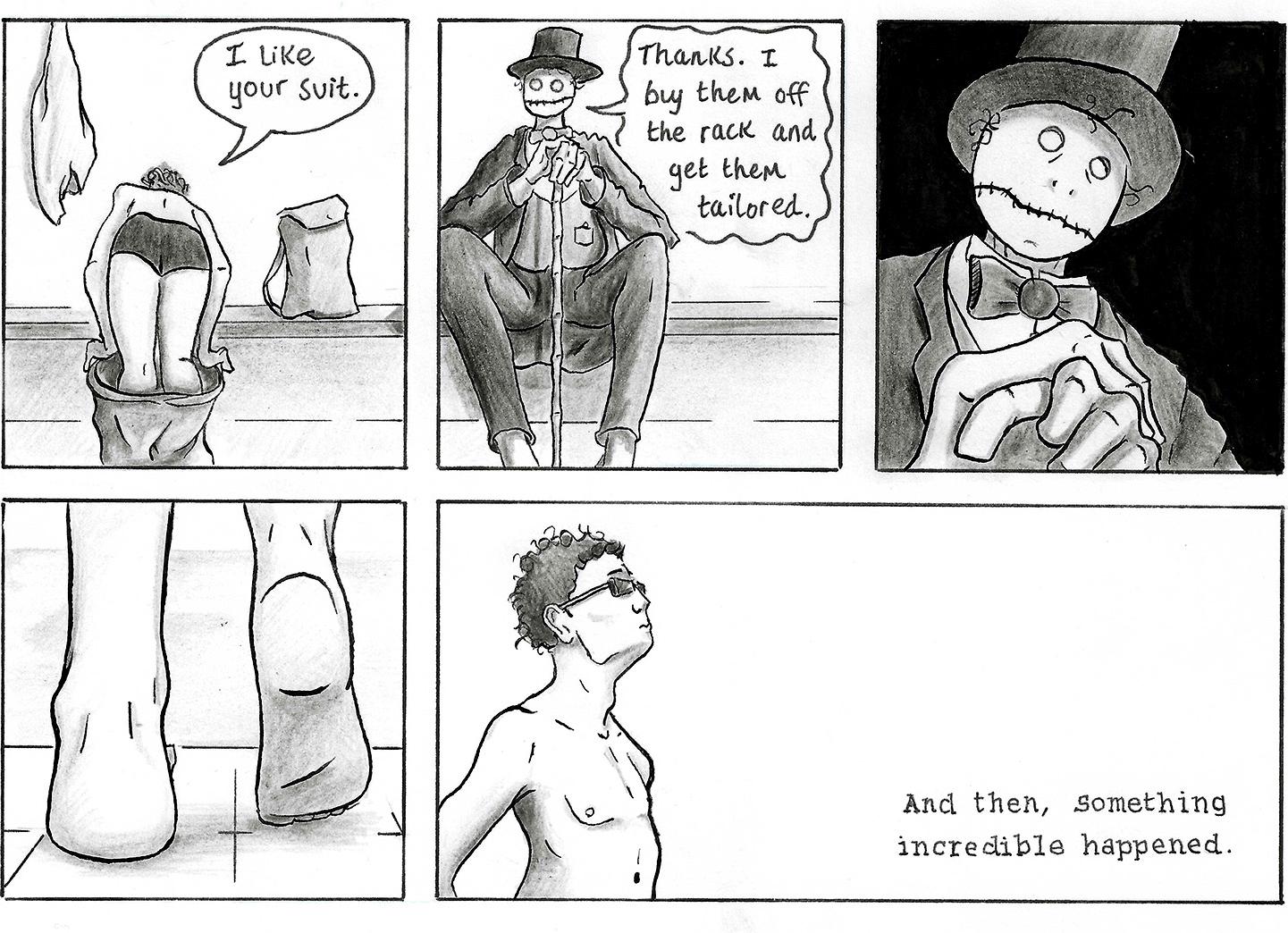 A few panels from &ldquo;Pearls of Wisdom&rdquo;, by Adam Westbrook