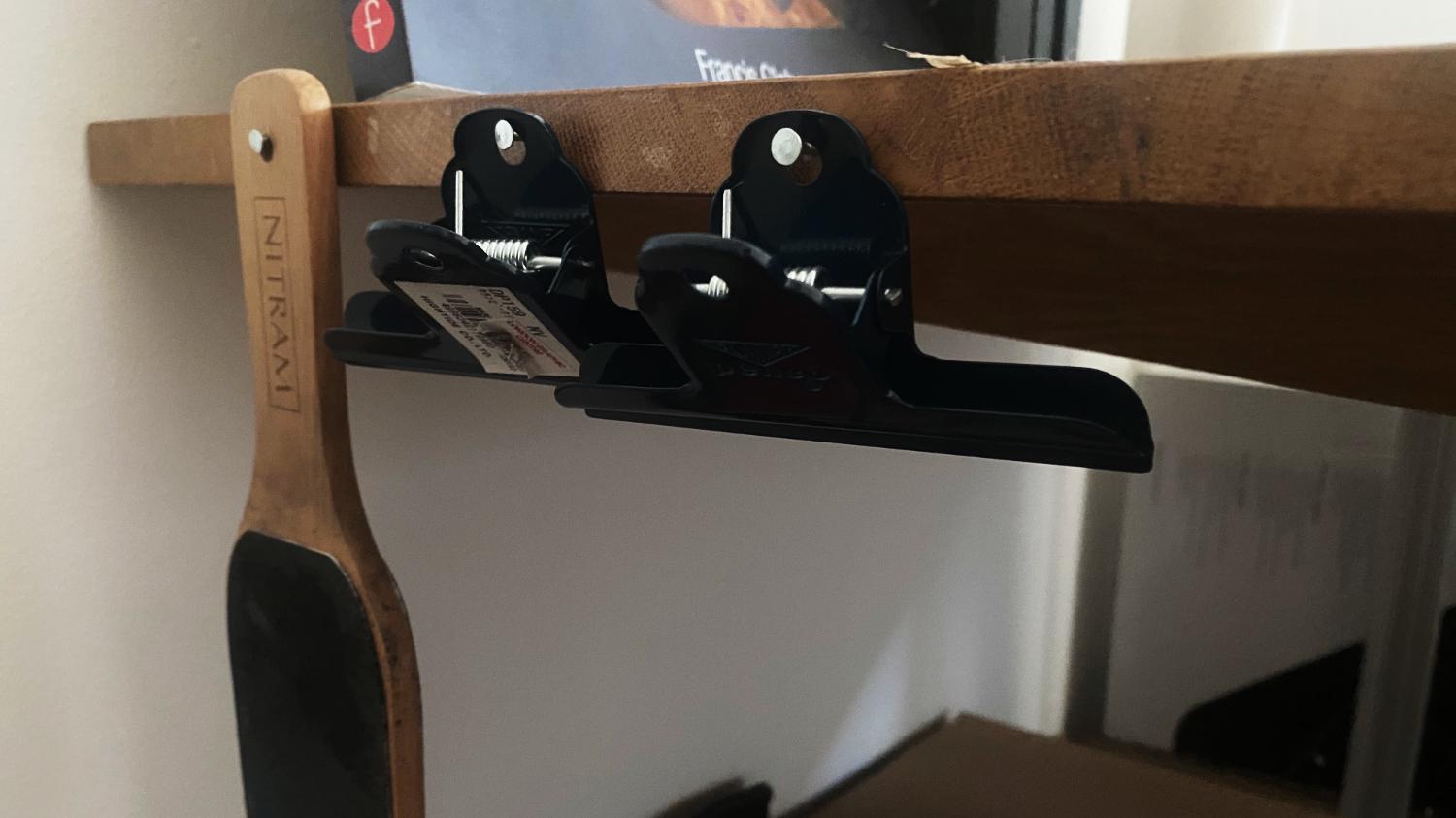 A photograph of Adam&rsquo;s customized art desk