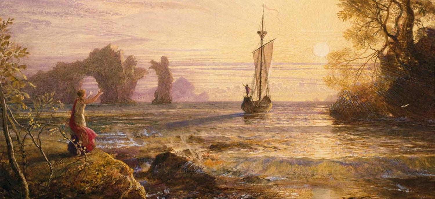 Calypso&rsquo;s Island, Departure of Ulysses, or Farewell to Calypso by Samuel Palmer
