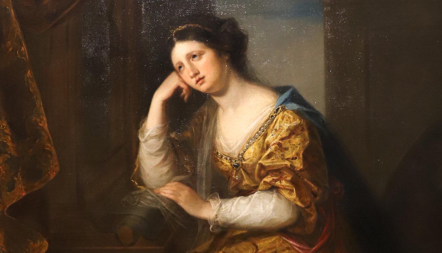 The oil painting Penelope At Her Loom by Angelica Kaufman