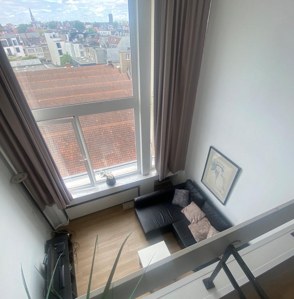A photograph from the mezzanine of my Airbnb in Antwerp